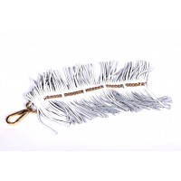 Franjuri ornament din piele naturala alba - accesorii genti