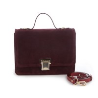 Geanta visinie din piele intoarsa