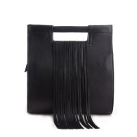 Geanta neagra din piele naturala