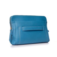 Plic albastru de la RENA din piele naturală, model Ines RNM101-07N