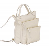 Rucsac RENA crem din piele naturala RNXL3011-03N
