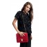 RENA Lookbook - Geanta rosie din piele naturala cu lant auriu, model GRACE RNM117-05I